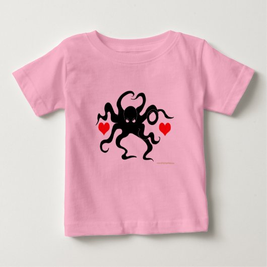 T-shirt Pour Bébé Coeur de pieuvre (Devant)