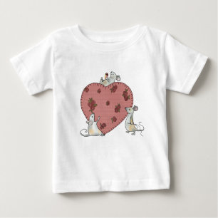 T-shirt Pour Bébé Coeur de rose