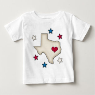 T-shirt Pour Bébé Coeur de rouge du Texas