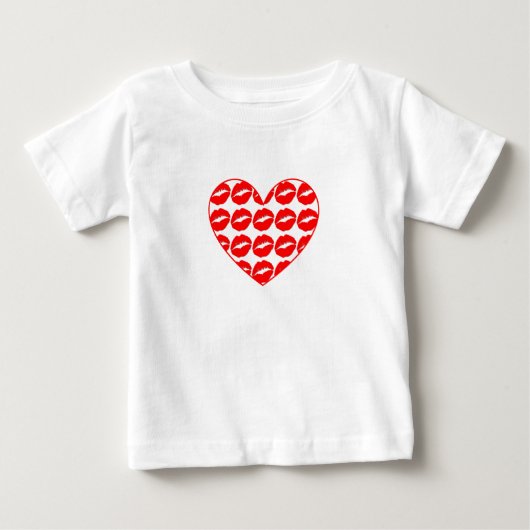 T-shirt Pour Bébé Coeur des baisers (Devant)