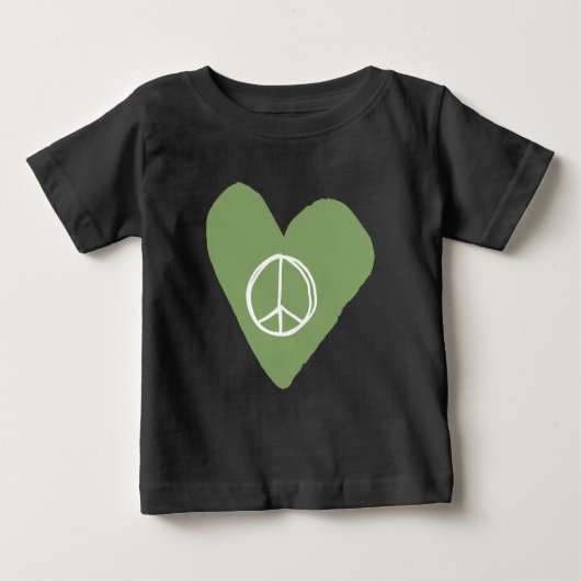 T-shirt Pour Bébé Coeur des signes de paix (Devant)