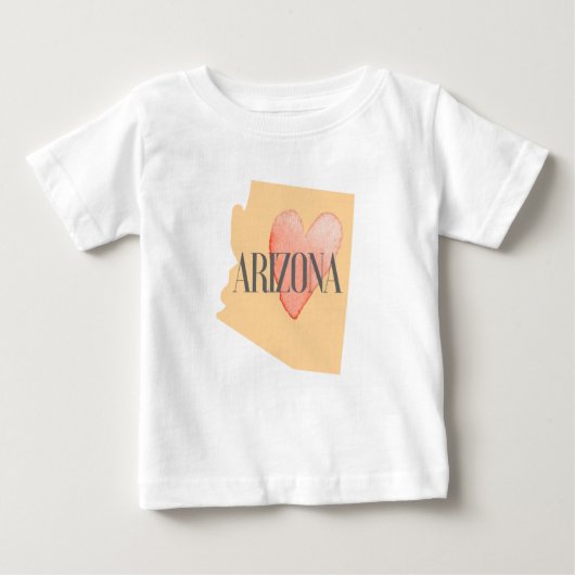 T-shirt Pour Bébé Coeur en AZ (Devant)