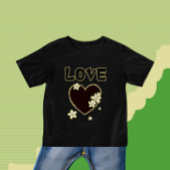 T-shirt Pour Bébé Cœur et fleurs