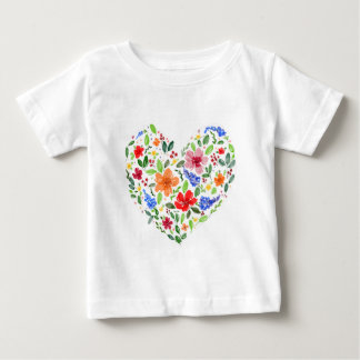 T-shirt Pour Bébé Coeur floral