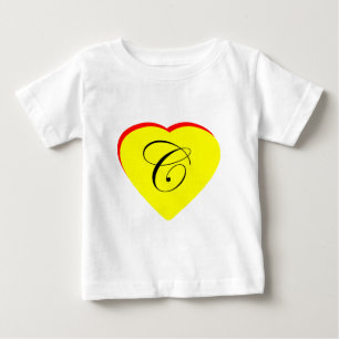 T-shirt Pour Bébé Coeur jaune rouge C Faire-part de mariage Le MUSÉE