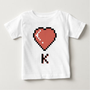 T-shirt Pour Bébé Coeur King contour noir