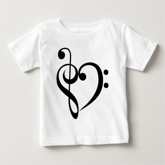 T-shirt Pour Bébé Coeur musical (Devant)