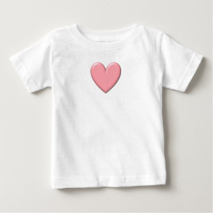 T-shirt Pour Bébé Coeur Puffy Rose