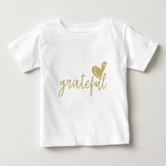 T-shirt Pour Bébé coeur reconnaissant (Devant)