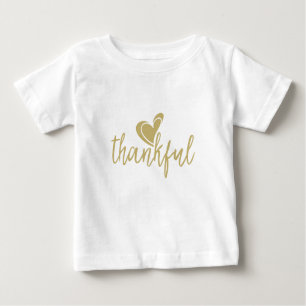 T-shirt Pour Bébé coeur reconnaissant action de grâces