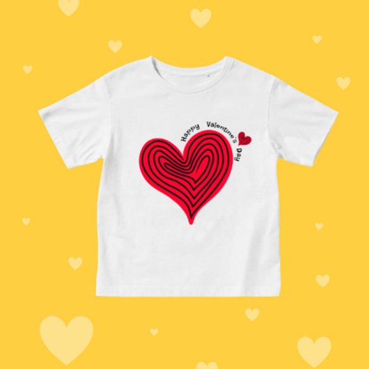 T-shirt Pour Bébé Coeur rouge
