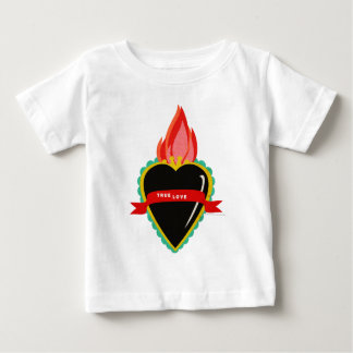 T-shirt Pour Bébé Coeur sacré avec la véritable pièce en t de Sash