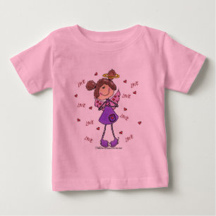 T-shirt Pour Bébé Coeurs anges