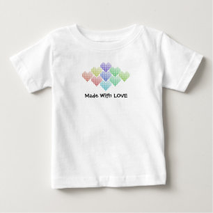 T-shirt Pour Bébé Coeurs d'arc-en-ciel, T-shirt de bébé
