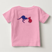 T-shirt Pour Bébé Coeurs du drapeau australien et américain (Dos)