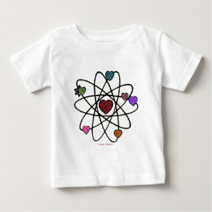 T-shirt Pour Bébé Coeurs Empreintes de léopard de Valentine atomique