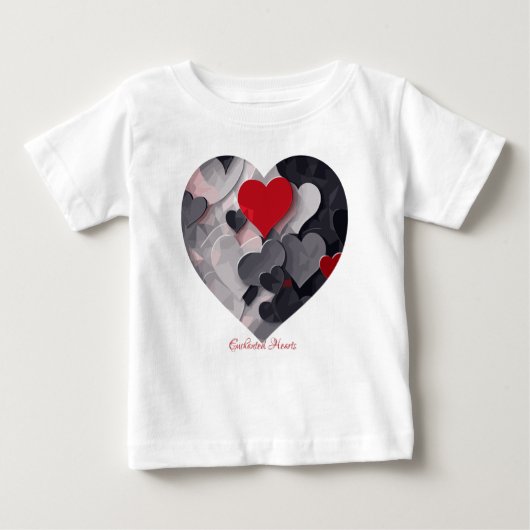 T-shirt Pour Bébé Coeurs enchantés (Devant)
