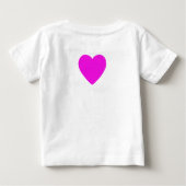 T-SHIRT POUR BÉBÉ CŒURS FUCHSIA ROSE CLAIR (Dos)