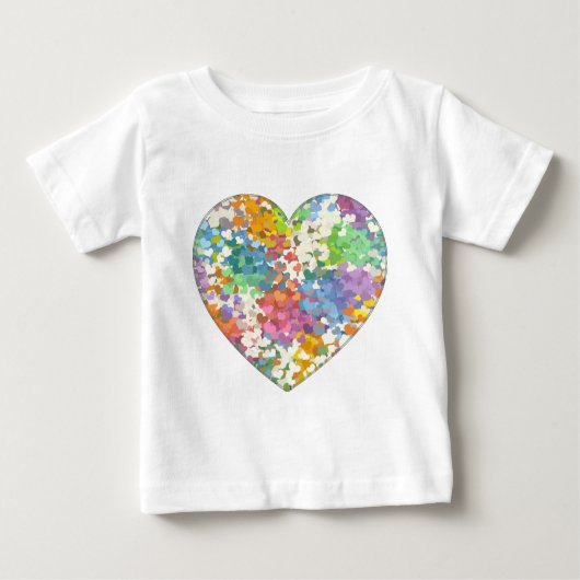 T-shirt Pour Bébé Coeurs Pastel Confetti (Devant)