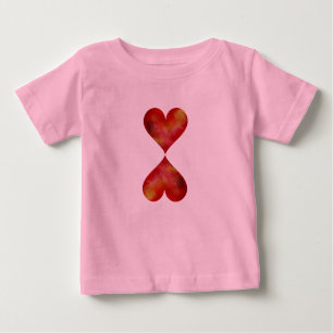T-shirt Pour Bébé Coeurs rouges Bébé Tutu Bodysuit, Rose