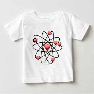 T-shirt Pour Bébé Coeurs rouges de Saint Valentin atomique