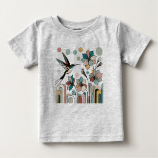 T-shirt Pour Bébé Colibri aux fleurs