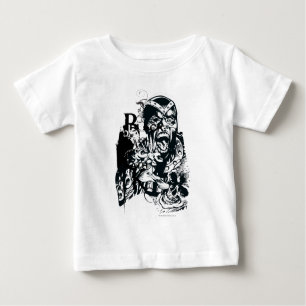 T-shirt Pour Bébé Collage de la main noire et du crâne