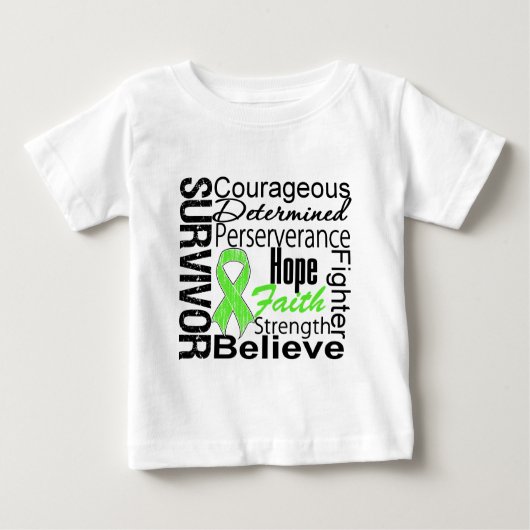 T-shirt Pour Bébé Collage de survivant de lymphome (Devant)