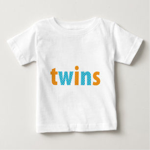 T-shirt Pour Bébé COLLECTION de JUMEAUX - garçons {orange + aqua}