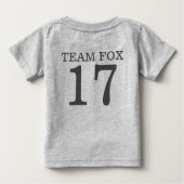 T-shirt Pour Bébé Collection LazyFox Heather Grey Tee (Dos)