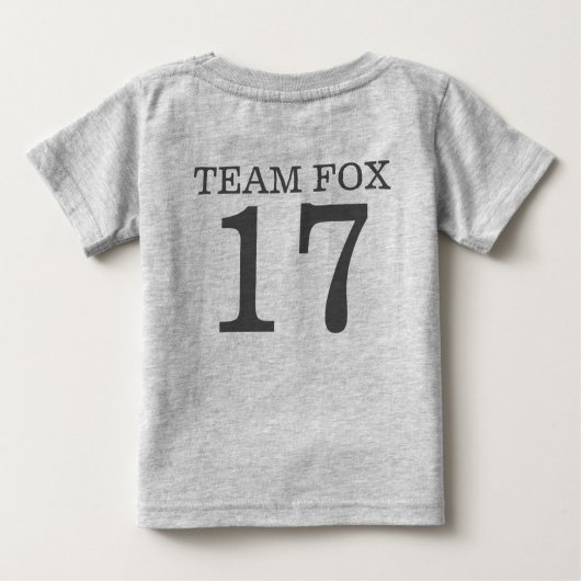 T-shirt Pour Bébé Collection LazyFox Heather Grey Tee (Dos)