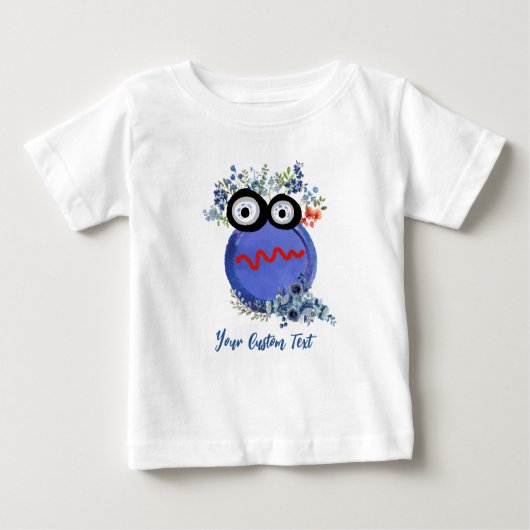 T-shirt Pour Bébé Collection Mignonne Bleue de Petits Mecs Personnal (Devant)