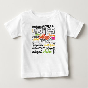 T-shirt Pour Bébé College Education Word Cloud motifs