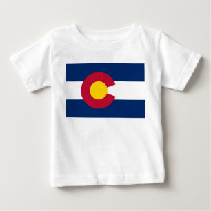 T-shirt Pour Bébé Colorado : le drapeau du centième État américain