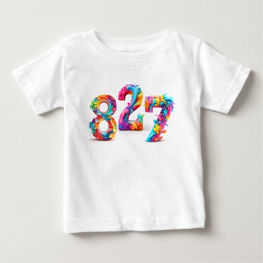 T-shirt Pour Bébé Coloré 827 (Devant)