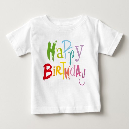 T-shirt Pour Bébé Colorful Birthday Kids Tee (Devant)