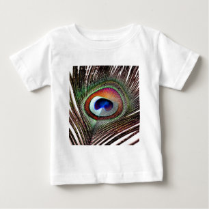 T-shirt Pour Bébé Colorful Copper Peacock Feather