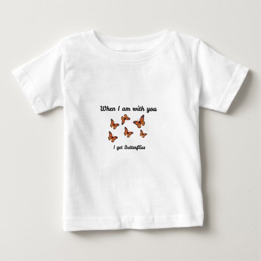 T-shirt Pour Bébé Combinaison bébé papillons mignons (Devant)