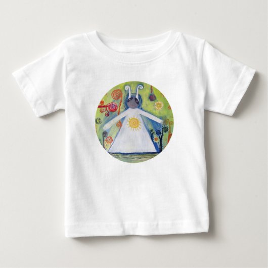 T-shirt Pour Bébé Combinaison Corps Créature Mignonne (Devant)