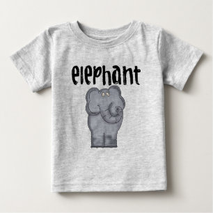 T-shirt Pour Bébé Combinaison grise du football de bébé d'éléphant