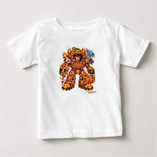 T-shirt Pour Bébé Combinaison Mécanique de Halloween Garçon Citrouil