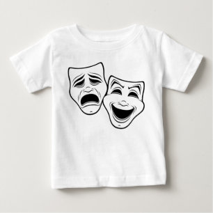 T-shirt Pour Bébé Comédie Et Tragédie Théâtre Masque La Ligne Noire