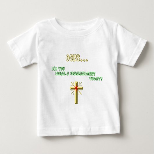 T-shirt Pour Bébé Commandement cassé Christian (Devant)