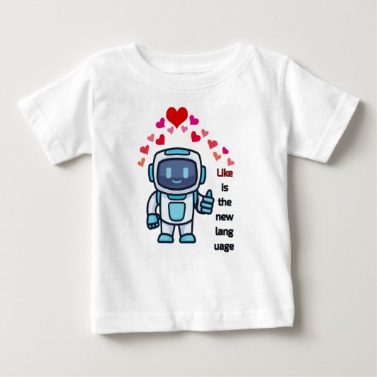 T-shirt Pour Bébé comme est une nouvelle langue (Devant)