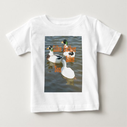 T-shirt Pour Bébé Comme Père Comme Fils. (Devant)