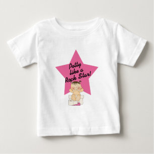T-shirt Pour Bébé Comme Une Fille Rock Star