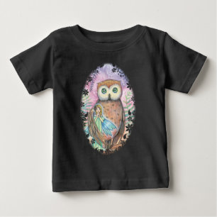 T-shirt Pour Bébé Compagnons du crépuscule Owl et fée Onesie