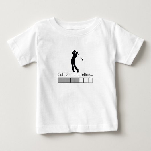 T-shirt Pour Bébé Compétences de golf chargement Golf mignon, futur (Devant)