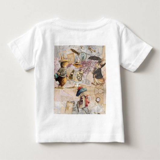 T-shirt Pour Bébé composition de lapin (Dos)