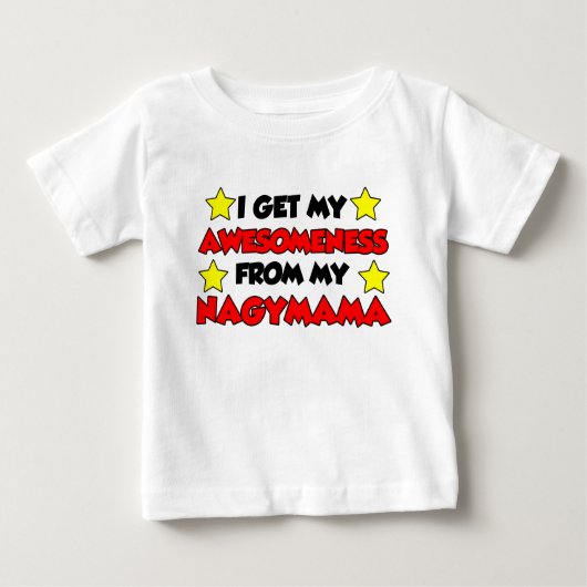 T-shirt Pour Bébé Compréhension De Nagymama (Devant)